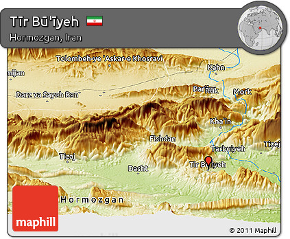 Physical Panoramic Map of Tīr Bū'īyeh