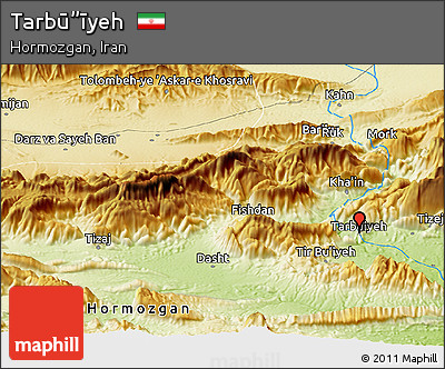 Physical Panoramic Map of Tarbū”īyeh