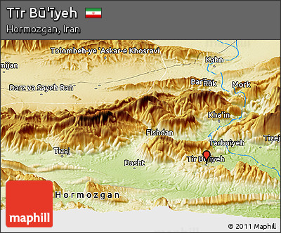 Physical Panoramic Map of Tīr Bū'īyeh