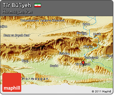Physical Panoramic Map of Tīr Bū'īyeh