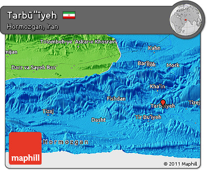 Political Panoramic Map of Tarbū”īyeh
