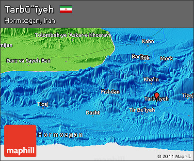 Political Panoramic Map of Tarbū”īyeh