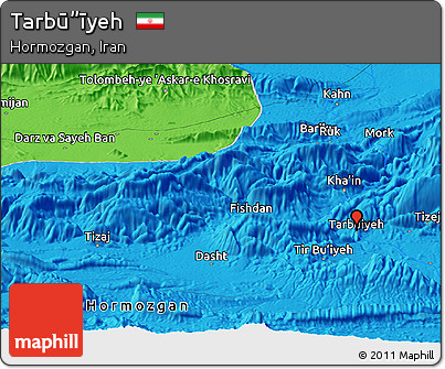 Political Panoramic Map of Tarbū”īyeh