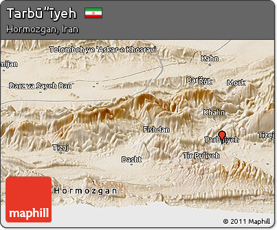 Satellite Panoramic Map of Tarbū”īyeh