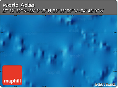 Physical Map of the Area around 27° 48' 57" N, 55° 10' 29" W