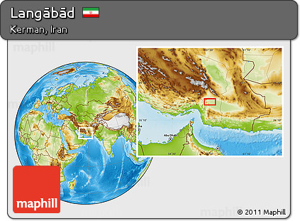Physical Location Map of Langābād