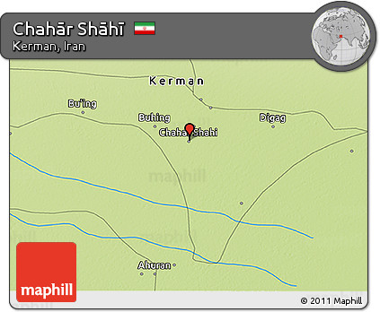 Physical 3D Map of Chahār Shāhī