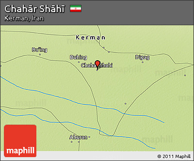 Physical 3D Map of Chahār Shāhī
