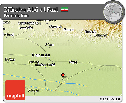 Physical Panoramic Map of Zīārat-e Abū Ol Fazl