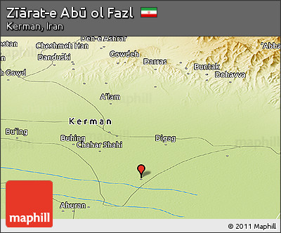 Physical Panoramic Map of Zīārat-e Abū Ol Fazl