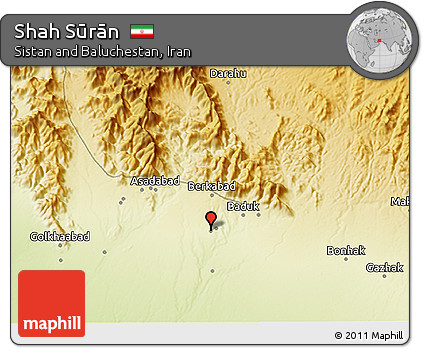 Physical 3D Map of Shah Sūrān
