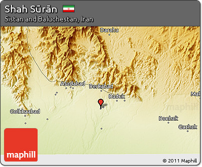 Physical 3D Map of Shah Sūrān
