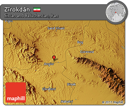 Physical 3D Map of Zīrokdān