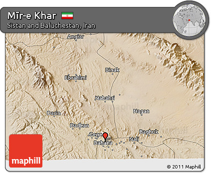 Satellite 3D Map of Mīr-e Khar