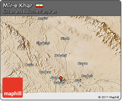 Satellite 3D Map of Mīr-e Khar