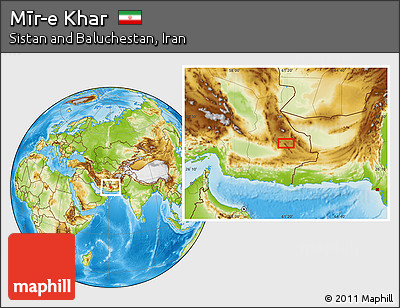 Physical Location Map of Mīr-e Khar