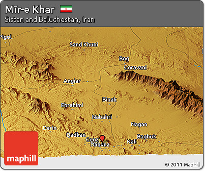 Physical Panoramic Map of Mīr-e Khar
