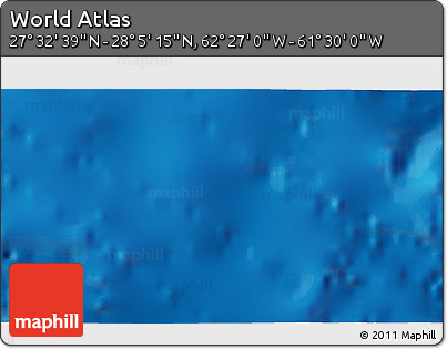 Physical 3D Map of the Area around 27° 48' 57" N, 61° 58' 30" W