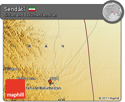 Physical Map of Sendātī