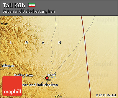 Physical Map of Tall Kūh