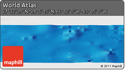 Physical Panoramic Map of the Area around 27° 48' 57" N, 66° 13' 29" W