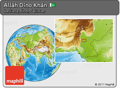 Physical Location Map of Allāh Dīno Khān