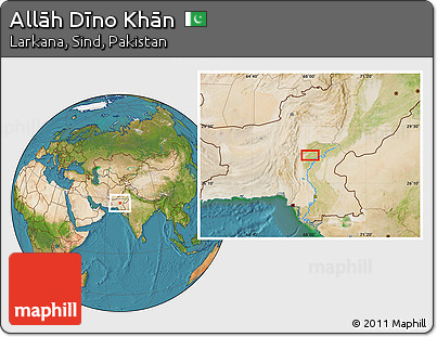 Satellite Location Map of Allāh Dīno Khān