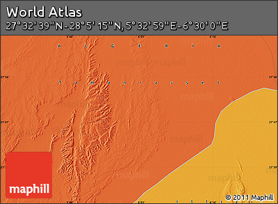 Political Map of the Area around 27° 48' 57" N, 6° 1' 30" E