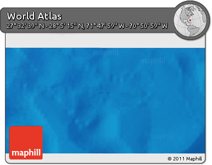 Physical 3D Map of the Area around 27° 48' 57" N, 71° 19' 29" W