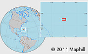 Gray Location Map of the area around 27° 48' 57" N, 71° 19' 29" W