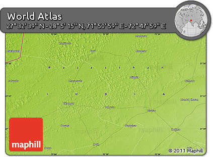 Physical Map of the Area around 27° 48' 57" N, 72° 19' 29" E