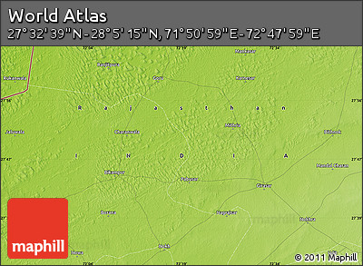 Physical Map of the Area around 27° 48' 57" N, 72° 19' 29" E