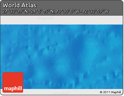 Physical 3D Map of the Area around 27° 48' 57" N, 73° 1' 30" W