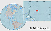 Gray Location Map of the area around 27° 48' 57" N, 73° 1' 30" W, hill shading