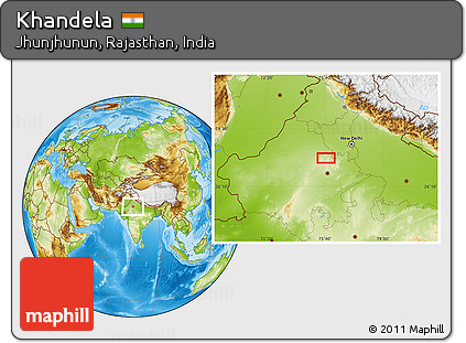 Physical Location Map of Khandela