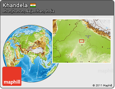 Physical Location Map of Khandela