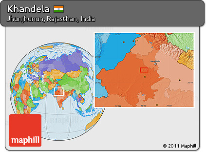 Political Location Map of Khandela