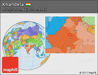 Political Location Map of Khandela