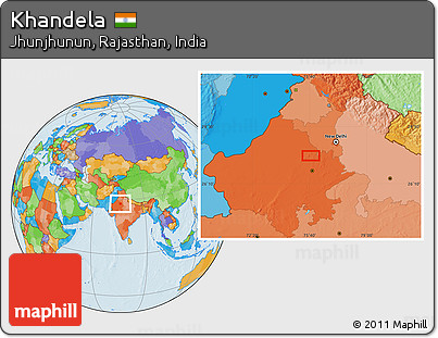 Political Location Map of Khandela