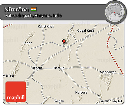 Shaded Relief 3D Map of Nīmrāna