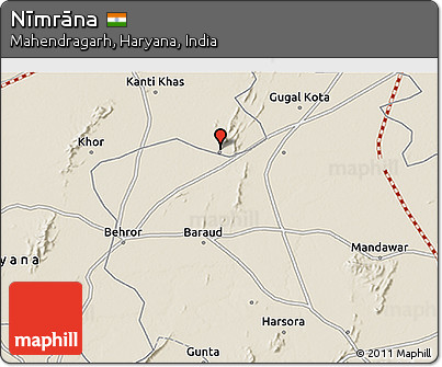 Shaded Relief 3D Map of Nīmrāna