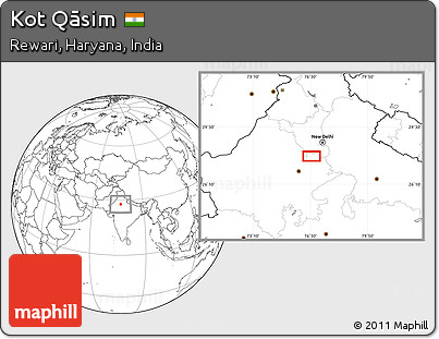 Blank Location Map of Kot Qāsim