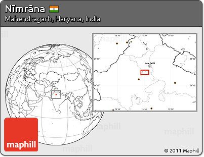 Blank Location Map of Nīmrāna