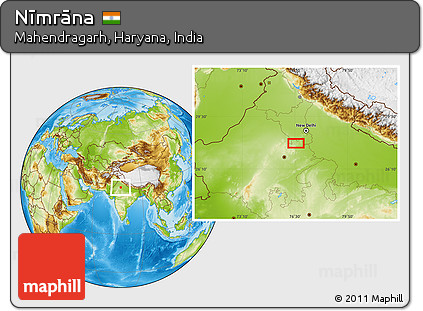 Physical Location Map of Nīmrāna