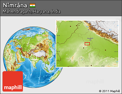 Physical Location Map of Nīmrāna