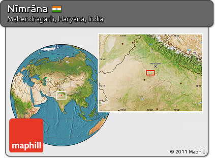 Satellite Location Map of Nīmrāna