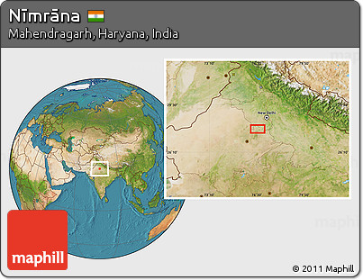Satellite Location Map of Nīmrāna