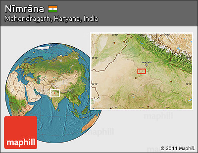 Satellite Location Map of Nīmrāna