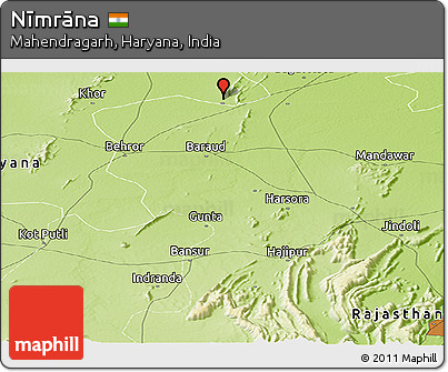 Physical Panoramic Map of Nīmrāna