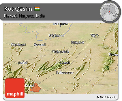 Satellite Panoramic Map of Kot Qāsim